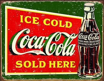 up コーラブリキ看板 Coca Cola ブリキ看板 コカコーラ インテリア メタルサイン